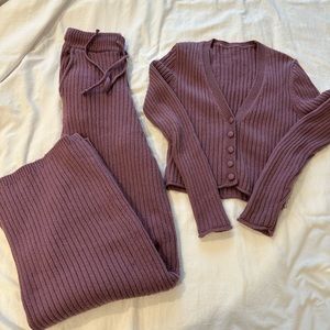 Zara Knit Purple Set Size Small